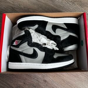 Jordan 1 Black and Gray Sneakers